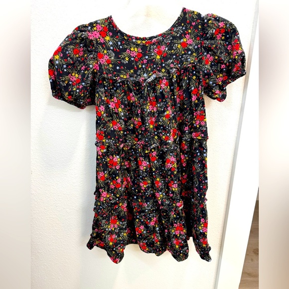 Cat & Jack Other - Cat & Jack Girls’ Floral Puff Sleeve Dress - Size M (7/8)